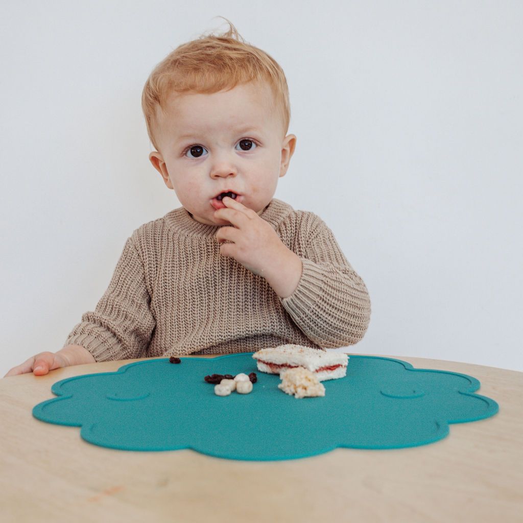 Blue Dusk Silicone Placemat for Kids Jelly Shape