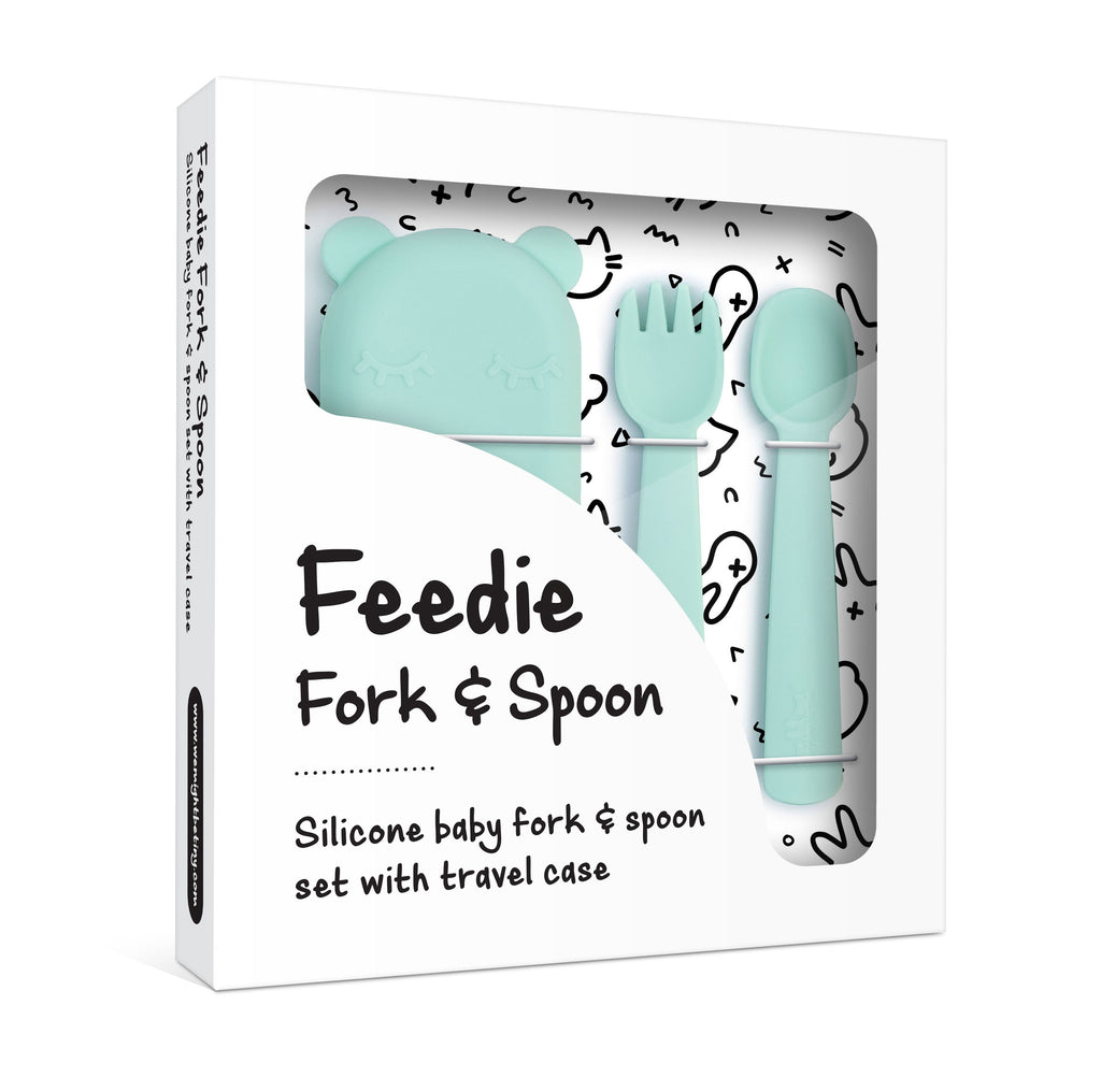 Feedie® Fork & Spoon Set - Mint