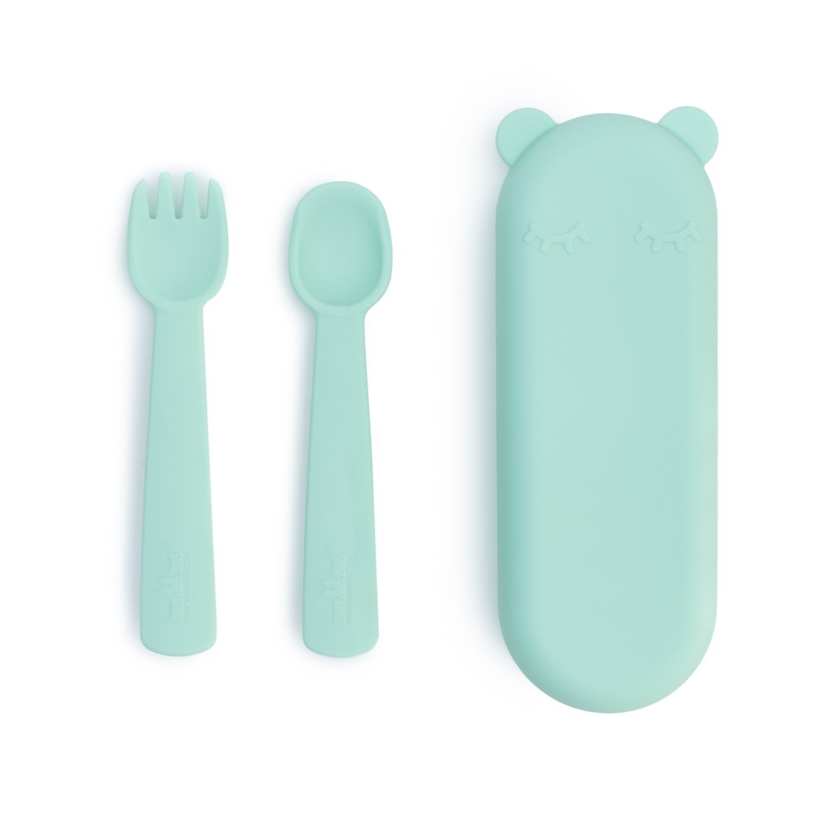 Baby Utensils Spoons Forks Sets With Travel Safe Case, Easy Grip