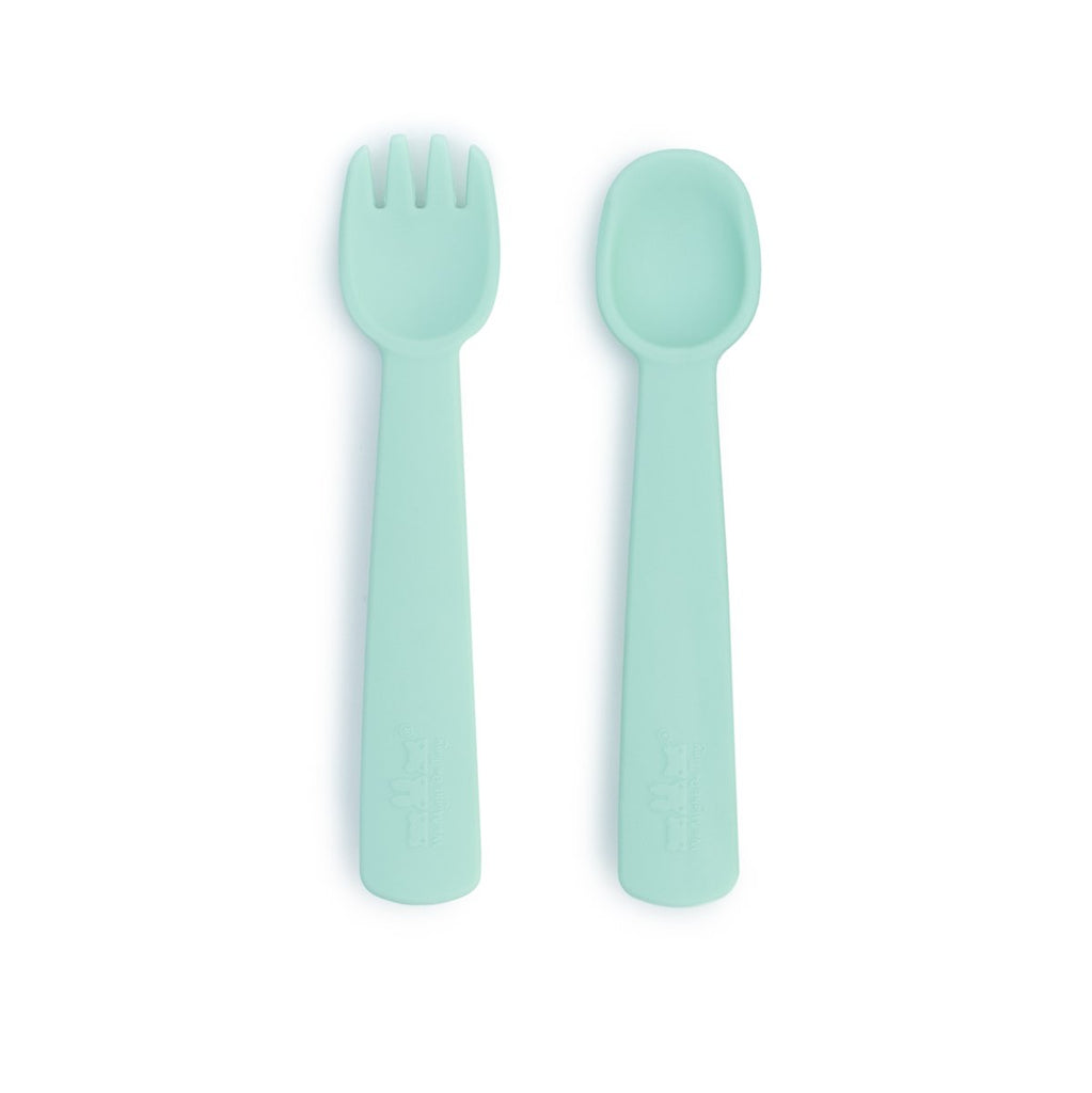 Feedie Fork & Spoon Set | Mint Green