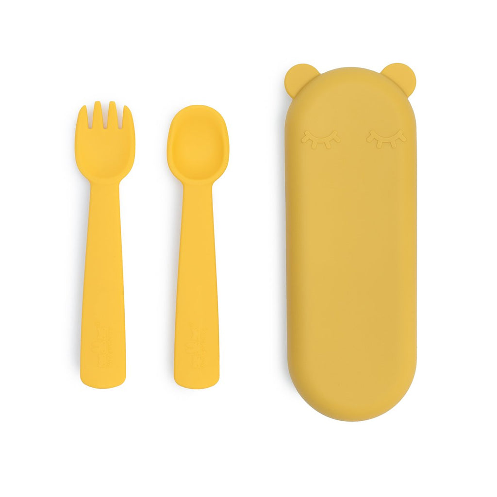 Feedie® Fork & Spoon Set - Yellow