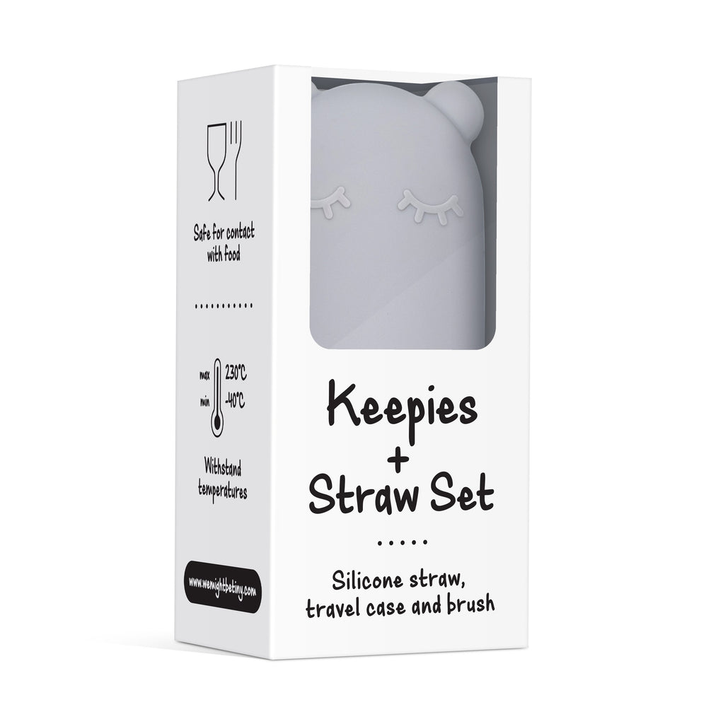 Keepie + Straw Set - Grey