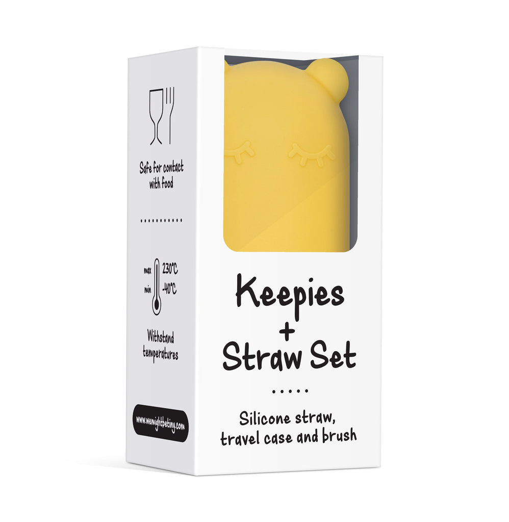 Keepie Silicone Straw Set | Yellow