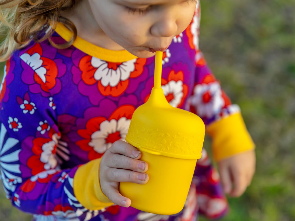 Sippy Lid for Toddlers in Yellow @olliesaurusandbellaboo