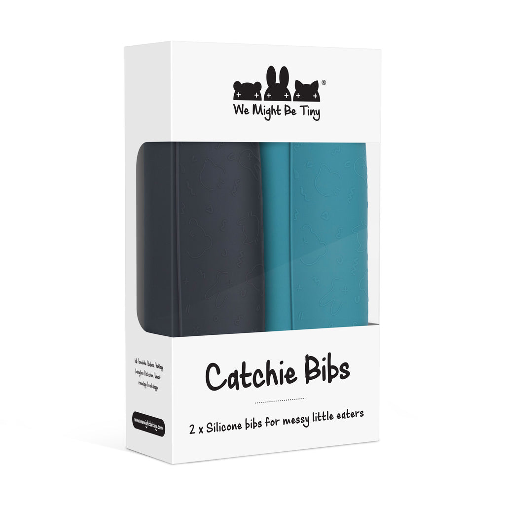 Catchie Bibs® 2.0 - Blue Dusk & Charcoal
