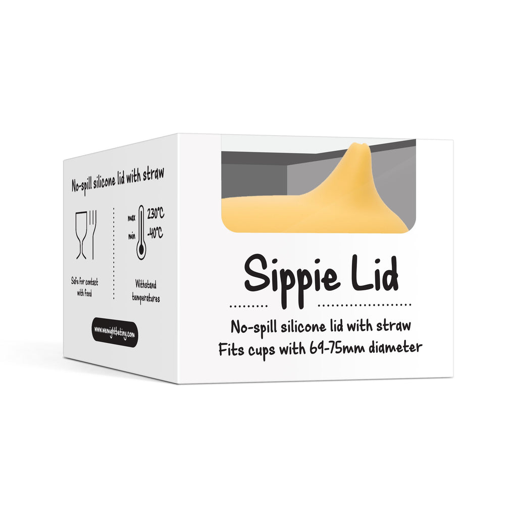 Sippie Lid  (+ Mini Straw) - Yellow