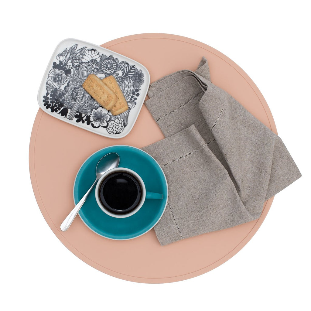 Round Silicone Placemat in Blush