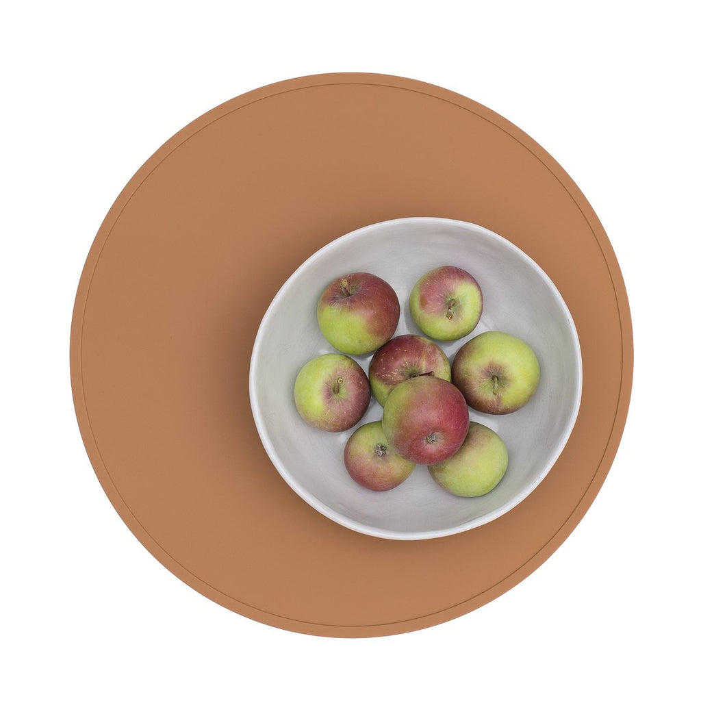 Round Silicone Placemat in Brown