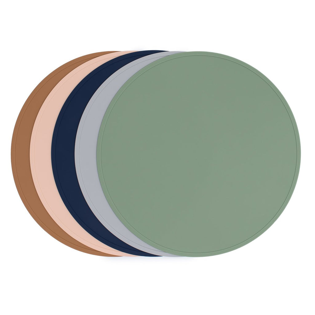 Round Silicone Placemat in Sage