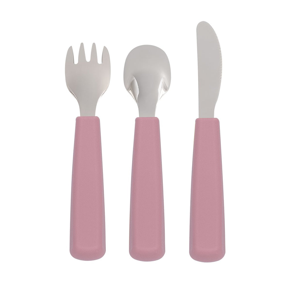 Toddler Cutlery Set in Dusty Rose
