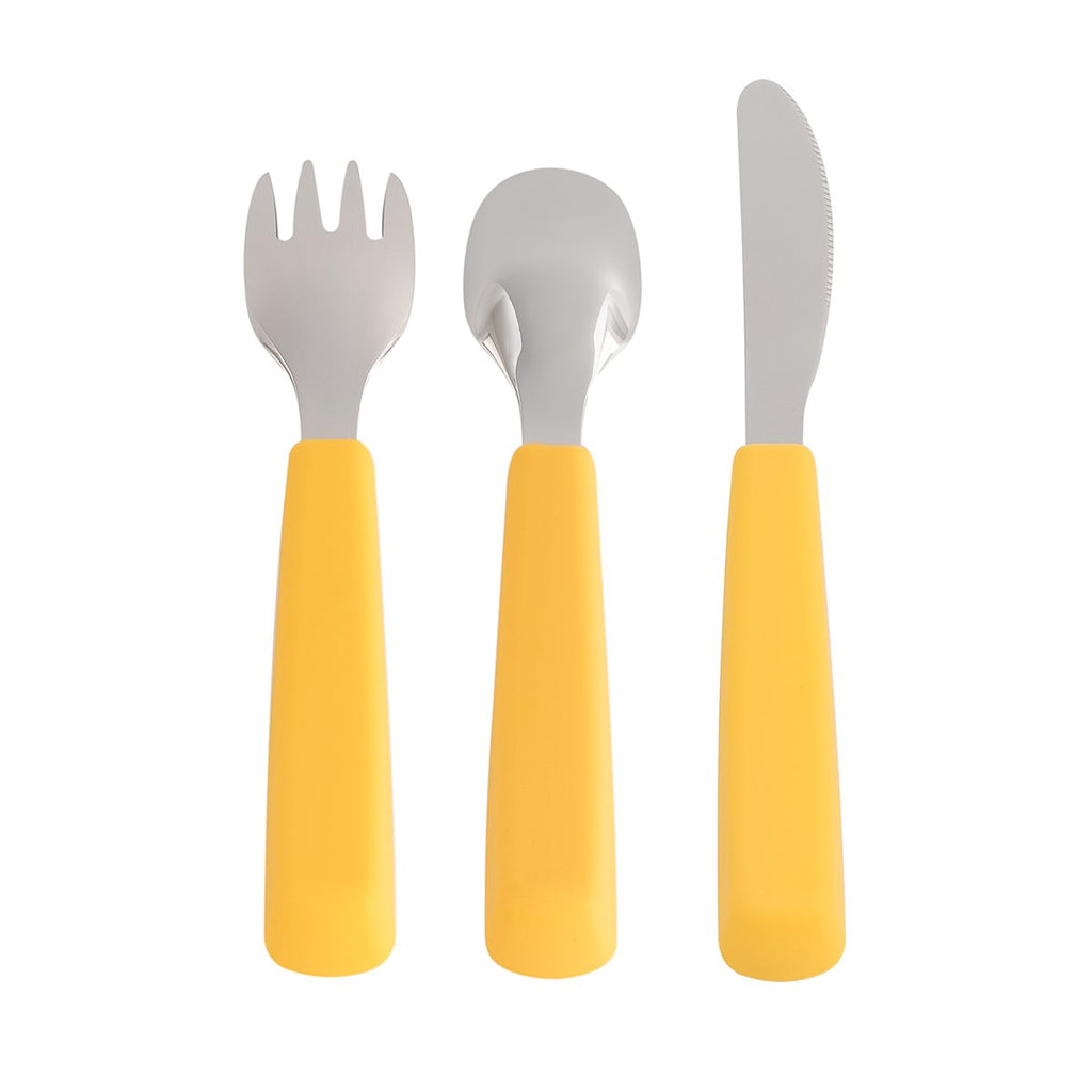 Toddler Cutlery Set in Yellow