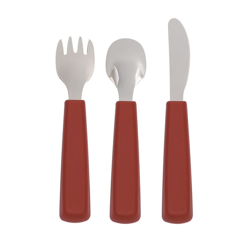 Toddler Cutlery Set in Rust