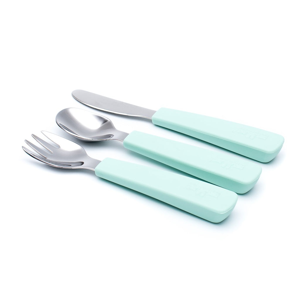 Toddler Cutlery Set in Minty Green
