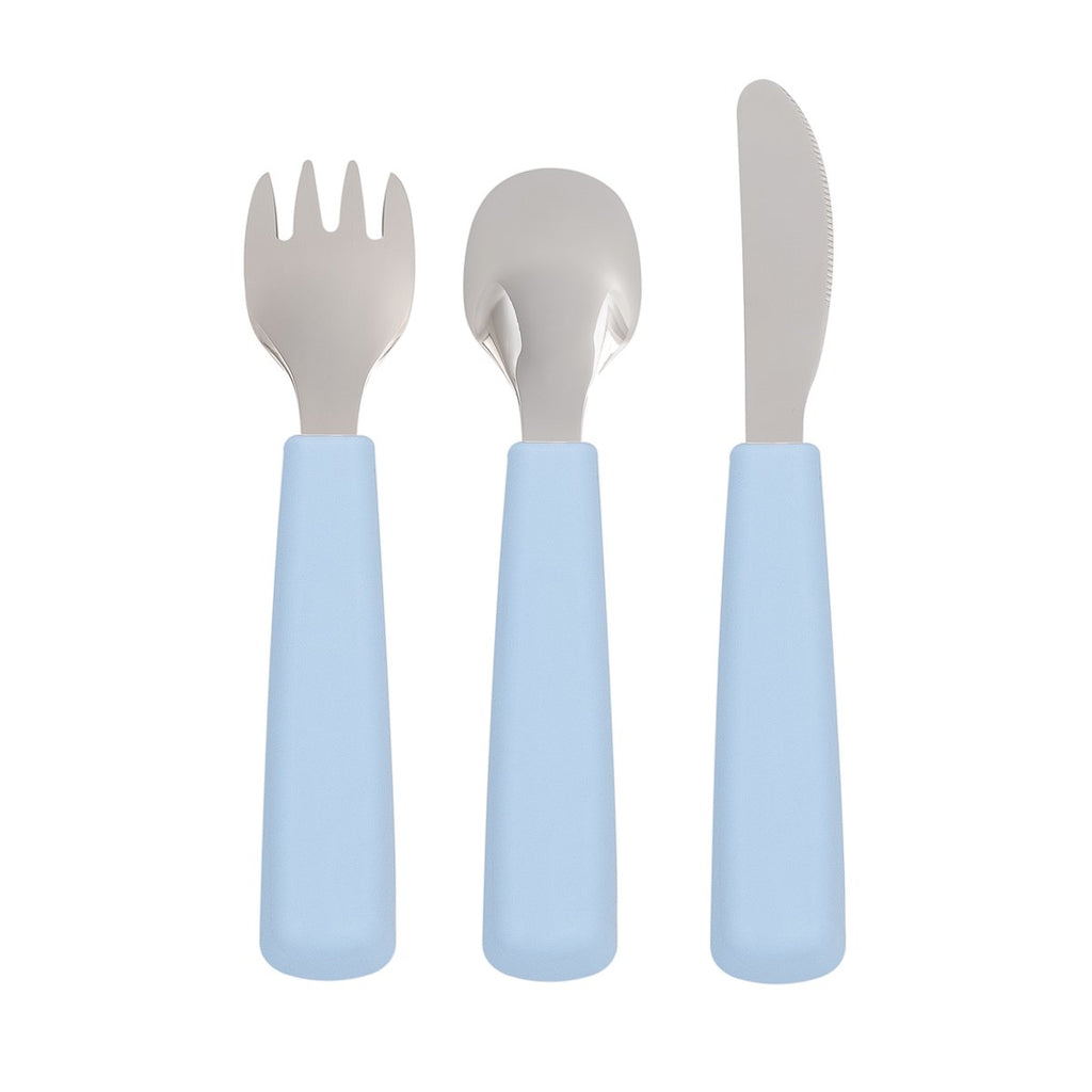 Minifolk Baby Weaning Cutlery Set Baby Training Cutlery Set Spoon / Fork  Baby Feeding Toddler Cutlery Set Easy Hold Chunky Cutlery 
